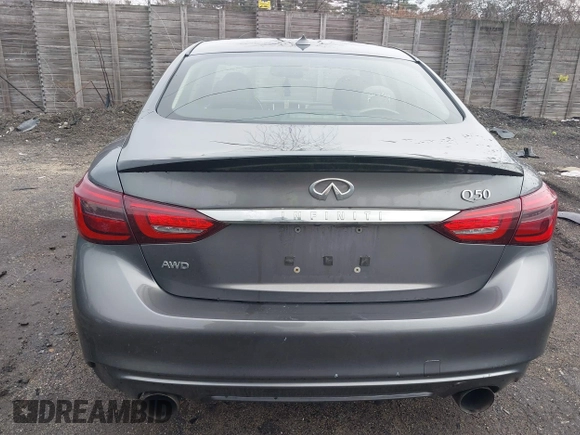 2018 Infiniti Q50 3.0t Luxe with VIN JN1EV7AR5JM434747, listed as a IAAI auction lot 41924244 with 114,634 mi miles. Bid and sale history available at carsss.com. Image 16.