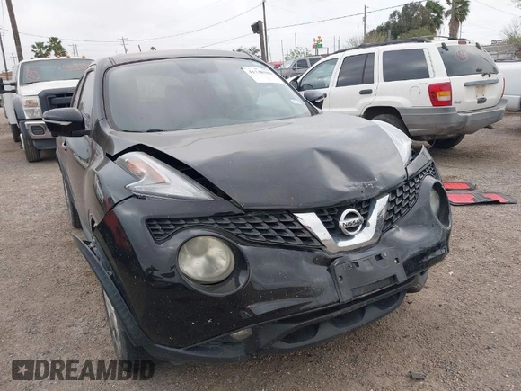 2015 Nissan Juke SV with VIN JN8AF5MR7FT502217, listed as a IAAI auction lot 41748106 with 97,200 mi miles. Bid and sale history available at carsss.com. Image 1.