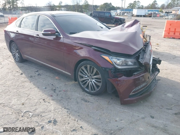 2015 Hyundai Genesis 5.0L with VIN KMHGN4JF4FU066994, listed as a IAAI auction lot 41208728 with 1 mi miles. Bid and sale history available at carsss.com. Image 1.