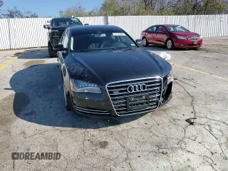 2013 Audi A8 3.0L with VIN WAUAGAFD0DN002546, listed as a Copart auction lot 81145504 with 107,079 mi miles and Salvage title. Bid and sale history available at DreamBid. Image 10.