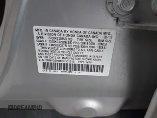 2013 Acura MDX Advance with VIN 2HNYD2H84DH501515, listed as a IAAI auction lot 41535513 with Not Provided miles and . Bid and sale history available at DreamBid. Image 9.