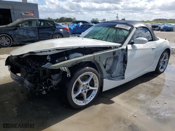 2007 BMW Z4 3.0si with VIN 4USBU53517LX03501, listed as a Copart auction lot 42344905 with NaN miles and Salvage Title. Bid and sale history available at carsss.com. Image 1.