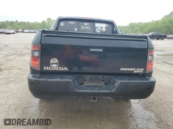 2013 Honda Ridgeline Sport with VIN 5FPYK1F72DB016478, listed as a Copart auction lot 55953095 with 163,435 mi miles and Salvage title. Bid and sale history available at DreamBid. Image 6.