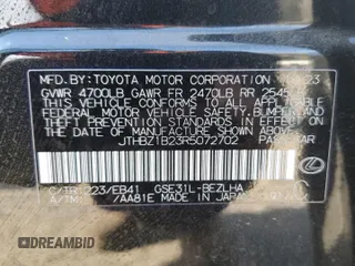 2024 Lexus IS with VIN JTHBZ1B23R5072702, listed as a Copart auction lot 46640845 with 15,412 mi miles and Salvage Title. Bid and sale history available at carsss.com. Image 12.