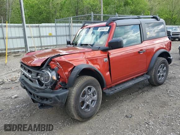 2024 Ford Bronco Big Bend z VIN 1FMDE7AH8RLB10818, wystawiony jako Copart lot #54044715 z przebiegiem 5 330 mil mil oraz Szkoda całkowita • Salvage title. Historia ofert i sprzedaży dostępna na DreamBid. Obrazek 1.