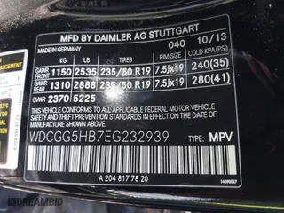 2014 Mercedes-Benz GLK-Class GLK 350 with VIN WDCGG5HB7EG232939, listed as a IAAI auction lot 41898550 with 128,356 mi miles. Bid and sale history available at carsss.com. Image 9.