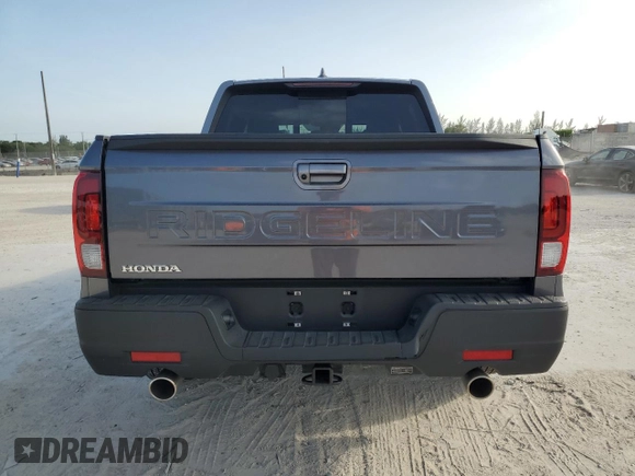 2024 Honda Ridgeline RTL with VIN 5FPYK3F57RB028966, listed as a Copart auction lot 60211885 with 10,963 mi miles and Salvage title. Bid and sale history available at DreamBid. Image 6.