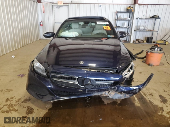 2018 Mercedes-Benz C 300 with VIN 55SWF4KB3JU280657, listed as a Copart auction lot 58184455 with Not provided miles and Salvage title. Bid and sale history available at DreamBid. Image 5.