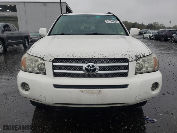 2007 Toyota Highlander Hybrid with VIN JTEHW21A370042821, listed as a Copart auction lot 51708635 with 225,104 mi miles and Clean Title. Bid and sale history available at carsss.com. Image 5.