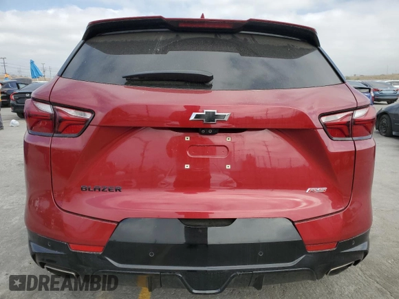 2020 Chevrolet Blazer RS with VIN 3GNKBERS6LS586163, listed as a Copart auction lot 56424945 with 68,820 mi miles and Salvage title. Bid and sale history available at DreamBid. Image 6.