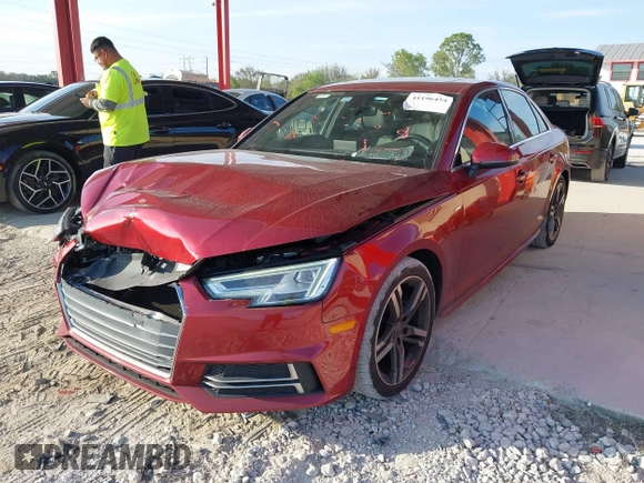 2018 Audi A4 Premium Plus with VIN WAULMAF46JA067552, listed as a IAAI auction lot 41196454 with 61,361 mi miles. Bid and sale history available at carsss.com. Image 18.