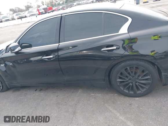 2019 Infiniti Q50 3.0t LUXE with VIN JN1EV7AP9KM518103, listed as a IAAI auction lot 41691978 with 44,517 mi miles. Bid and sale history available at carsss.com. Image 14.