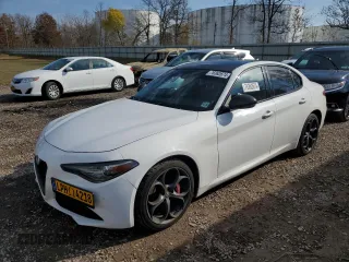 2019 Alfa Romeo Giulia with VIN ZARFANAN0K7612181, listed as a Copart auction lot 76362674 with 52,356 mi miles and Non Repairable. Bid and sale history available at carsss.com. Image 1.