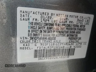 2022 Nissan Kicks S z VIN 3N1CP5BV6NL483232, wystawiony jako Copart lot #54557355 z przebiegiem 31 731 mil mil oraz Szkoda całkowita • Salvage title. Historia ofert i sprzedaży dostępna na DreamBid. Obrazek 13.