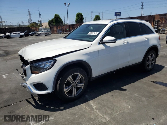 2018 Mercedes-Benz GLC 300 with VIN WDC0G4JB7JV020392, listed as a Copart auction lot 60997945 with 128,392 mi miles and Salvage title. Bid and sale history available at DreamBid. Image 1.