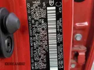 2020 Toyota Prius LE with VIN JTDL9RFU6L3019320, listed as a Copart auction lot 52577555 with Not Provided miles and Salvage Title. Bid and sale history available at DreamBid. Image 12.