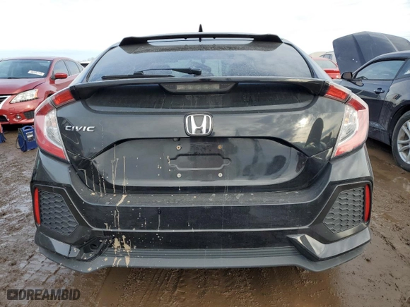 2018 Honda Civic Hatchback EX with VIN SHHFK7H58JU221909, listed as a Copart auction lot 45993415 with 96,449 mi miles and Salvage Title. Bid and sale history available at carsss.com. Image 6.