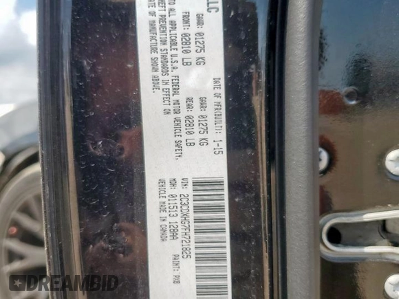 2015 Dodge Charger SXT with VIN 2C3CDXHG7FH721825, listed as a Copart auction lot 58076255 with 193,740 mi miles and Salvage title. Bid and sale history available at DreamBid. Image 13.