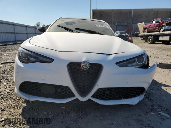 2019 Alfa Romeo Giulia Sport with VIN ZARFAMAN2K7613021, listed as a Copart auction lot 76203064 with 0 mi miles and Salvage Title. Bid and sale history available at carsss.com. Image 5.