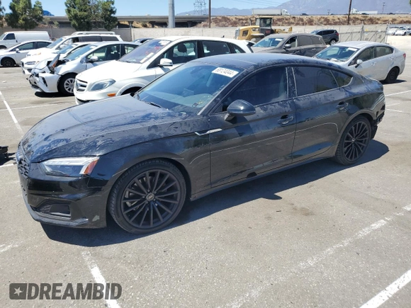2023 Audi A5 Sportback Premium Plus with VIN WAUCBCF51PA047292, listed as a Copart auction lot 68124044 with 23,693 mi miles and Salvage Title. Bid and sale history available at carsss.com. Image 1.
