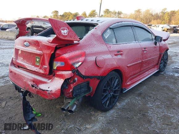2018 Subaru WRX Limited with VIN JF1VA1L62J8802468, listed as a IAAI auction lot 41354650 with 91,376 mi miles. Bid and sale history available at carsss.com. Image 4.