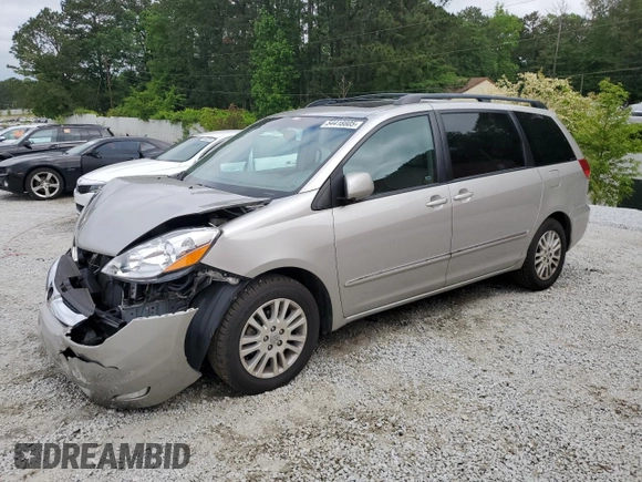 2008 Toyota Sienna XLE with VIN 5TDZK22C78S110833, listed as a Copart auction lot 54418805 with 80,616 mi miles and Salvage Title. Bid and sale history available at DreamBid. Image 1.