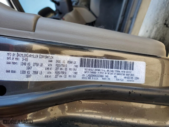 1999 Jeep Grand Cherokee Laredo with VIN 1J4GW58N9XC633464, listed as a Copart auction lot 84682454 with 212,738 mi miles and Salvage Title. Bid and sale history available at carsss.com. Image 13.