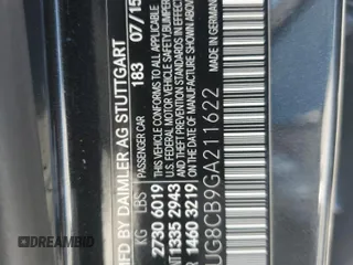 2016 Mercedes-Benz S with VIN WDDUG8CB9GA211622, listed as a Copart auction lot 42949585 with 149,341 mi miles and Salvage Title. Bid and sale history available at carsss.com. Image 14.