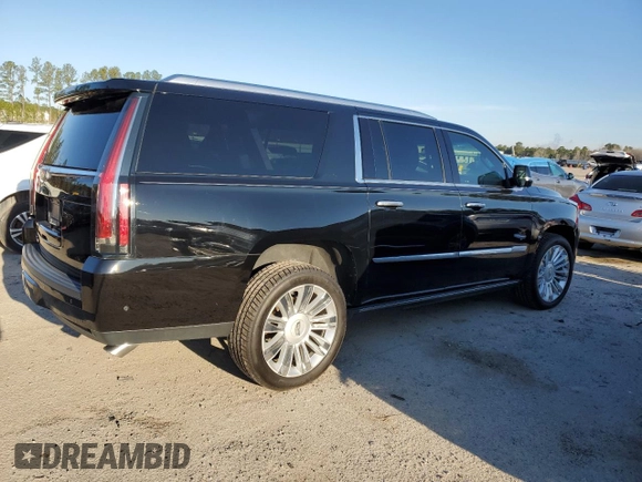 2019 Cadillac Escalade ESV Platinum with VIN 1GYS4KKJ4KR296244, listed as a Copart auction lot 45375865 with 55,746 mi miles and Salvage title. Bid and sale history available at DreamBid. Image 3.