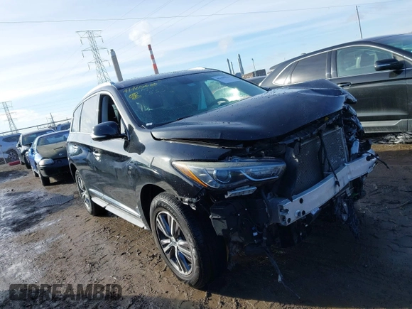 2018 Infiniti QX60 with VIN 5N1DL0MM8JC504555, listed as a IAAI auction lot 41465010 with 133,182 mi miles. Bid and sale history available at carsss.com. Image 1.