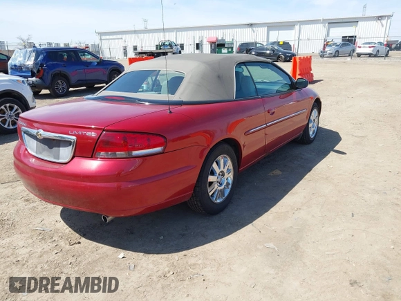 2005 Chrysler Sebring Limited with VIN 1C3EL65R75N664561, listed as a IAAI auction lot 42052562 with 121,333 mi miles and . Bid and sale history available at DreamBid. Image 4.