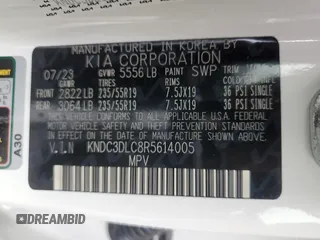 2024 Kia EV6 Wind with VIN KNDC3DLC8R5614005, listed as a Copart auction lot 44126225 with 7,290 mi miles and Salvage Title. Bid and sale history available at carsss.com. Image 14.