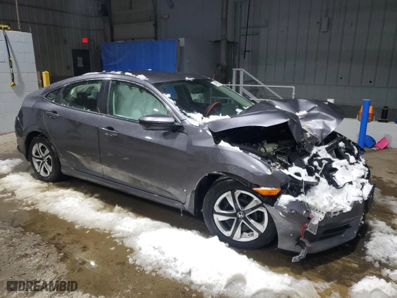 2018 Honda Civic Sedan LX with VIN 2HGFC2F55JH510083, listed as a Copart auction lot 44563025 with 74,661 mi miles and Salvage Title. Bid and sale history available at carsss.com. Image 4.