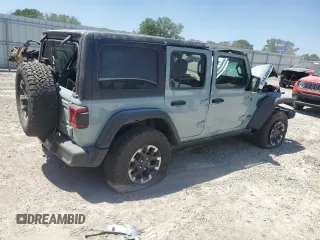 2024 Jeep Wrangler Rubicon with VIN 1C4RJXR68RW240539, listed as a Copart auction lot 57454395 with Not provided miles and Clean title. Bid and sale history available at DreamBid. Image 3.