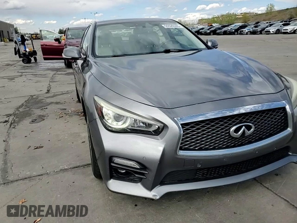 2015 Infiniti Q50 Premium with VIN JN1BV7AR7FM392009, listed as a Copart auction lot 55526505 with 110,884 mi miles and Salvage title. Bid and sale history available at DreamBid. Image 13.