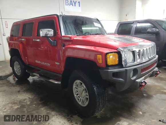 2006 Hummer H3 with VIN 5GTDN136768286831, listed as a Copart auction lot 77147574 with 193,459 mi miles and Salvage Title. Bid and sale history available at carsss.com. Image 4.