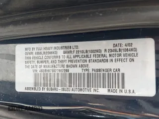 2002 Subaru Legacy Outback with VIN 4S3BH675927662269, listed as a IAAI auction lot 42646295 with 233,832 mi miles and . Bid and sale history available at DreamBid. Image 9.