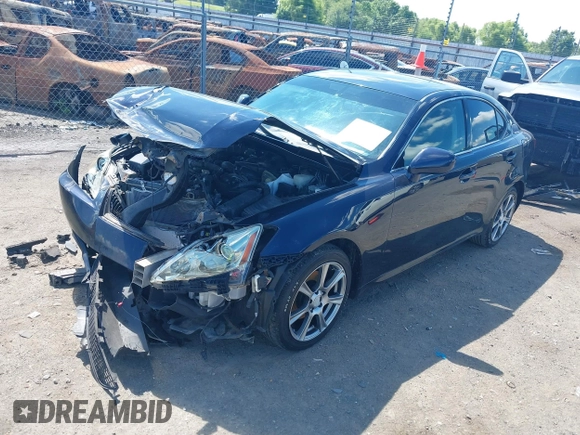 2008 Lexus IS 250 with VIN JTHCK262685018978, listed as a IAAI auction lot 39742295 with 1 mi miles. Bid and sale history available at carsss.com. Image 2.