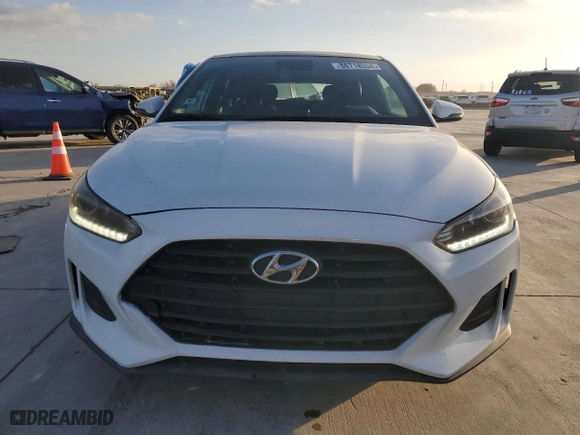 2019 Hyundai Veloster 2.0 with VIN KMHTG6AF6KU010652, listed as a Copart auction lot 86718334 with 62,716 mi miles and Salvage Title. Bid and sale history available at carsss.com. Image 5.