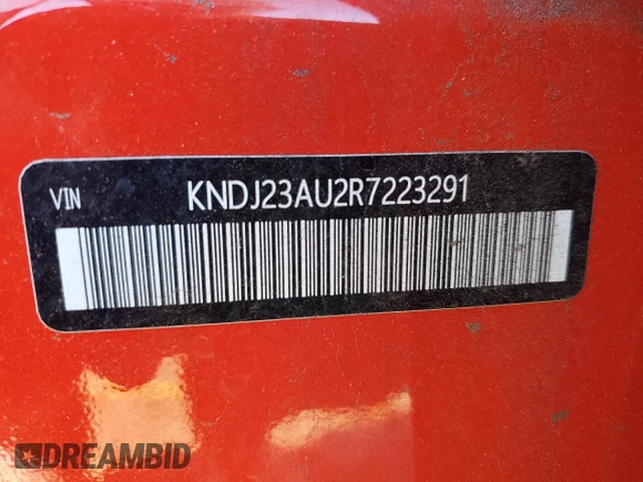 2024 Kia Soul S with VIN KNDJ23AU2R7223291, listed as a Copart auction lot 43228485 with 22,274 mi miles and Salvage Title. Bid and sale history available at DreamBid. Image 14.