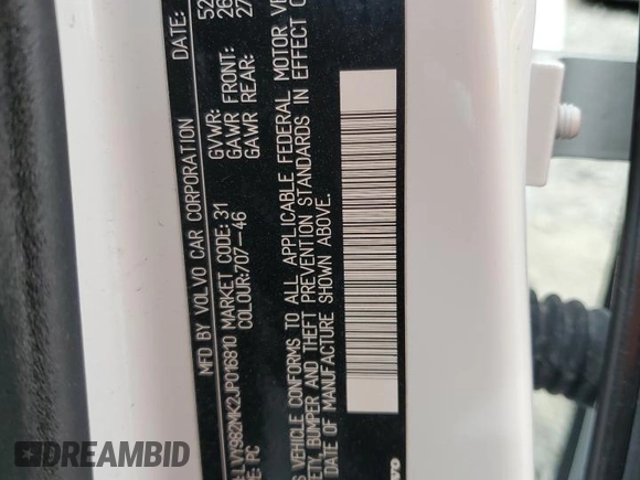 2018 Volvo S90 Momentum z VIN LVY982MK2JP016810, wystawiony jako Copart lot #49977074 z przebiegiem 67 685 mil mil oraz Szkody całkowita. Historia ofert i sprzedaży dostępna na DreamBid. Obrazek 13.