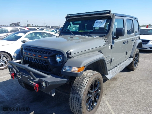 2020 Jeep Wrangler Unlimited North Edition with VIN 1C4HJXEN7LW114639, listed as a IAAI auction lot 41649299 with 38,277 mi miles. Bid and sale history available at carsss.com. Image 17.