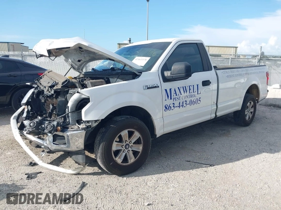 2019 Ford F-150 XL with VIN 1FTMF1CB3KKD35652, listed as a IAAI auction lot 42463370 with 96,129 mi miles and . Bid and sale history available at DreamBid. Image 2.