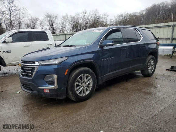 2023 Chevrolet Traverse LT Cloth with VIN 1GNEVGKW5PJ302008, listed as a Copart auction lot 52563885 with 17,492 mi miles and Salvage Title. Bid and sale history available at carsss.com. Image 1.