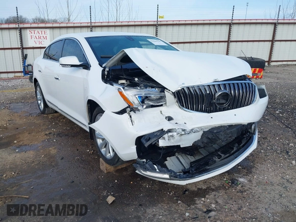 2016 Buick LaCrosse Leather with VIN 1G4GB5G36GF105019, listed as a IAAI auction lot 41866150 with 107,761 mi miles. Bid and sale history available at carsss.com. Image 1.