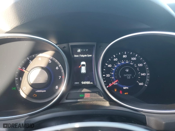 2013 Hyundai Santa Fe 2.0T Sport with VIN 5XYZUDLA5DG112574, listed as a Copart auction lot 49491645 with 94,988 mi miles and Salvage Title. Bid and sale history available at carsss.com. Image 9.