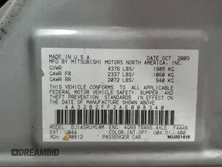 2010 Mitsubishi Galant FE with VIN 4A32B2FF2AE008340, listed as a Copart auction lot 41808665 with 0 mi miles and Non Repairable. Bid and sale history available at carsss.com. Image 12.