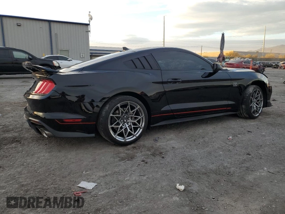 2021 Ford Mustang Mach 1 with VIN 1FA6P8R0XM5555396, listed as a Copart auction lot 41453795 with 10,286 mi miles and Salvage Title. Bid and sale history available at carsss.com. Image 3.