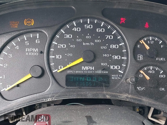 2002 Chevrolet Tahoe LS with VIN 1GNEK13V12J330179, listed as a IAAI auction lot 41382530 with 216,051 mi miles and . Bid and sale history available at DreamBid. Image 16.