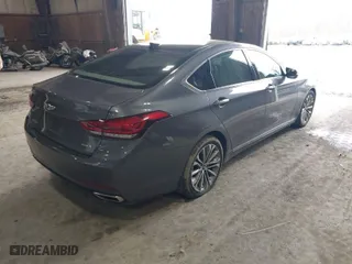 2015 Hyundai Genesis 3.8L with VIN KMHGN4JE7FU021717, listed as a IAAI auction lot 41942072 with 38,065 mi miles. Bid and sale history available at carsss.com. Image 4.